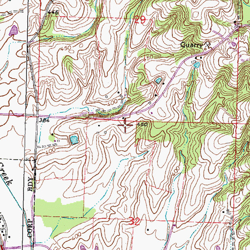 Topographic Map of Holshauser School (historical), IL