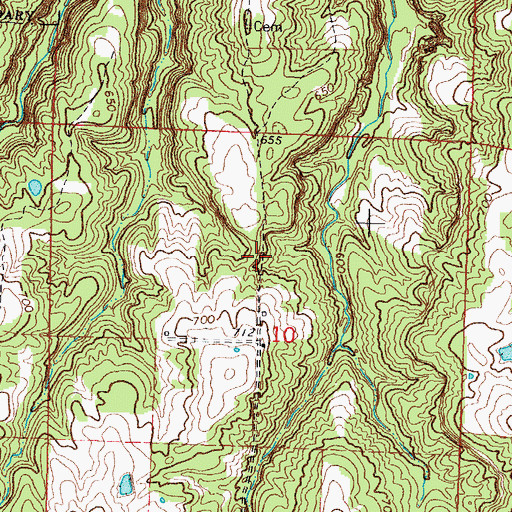 Topographic Map of Low Gap School (historical), IL