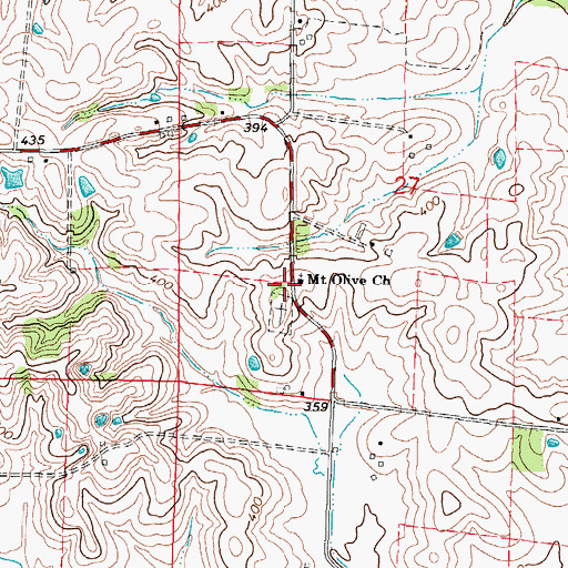 Topographic Map of Misenheimer School (historical), IL