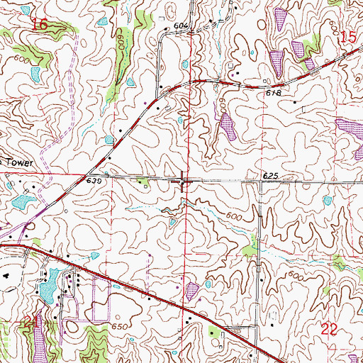 Topographic Map of Nimmo School (historical), IL