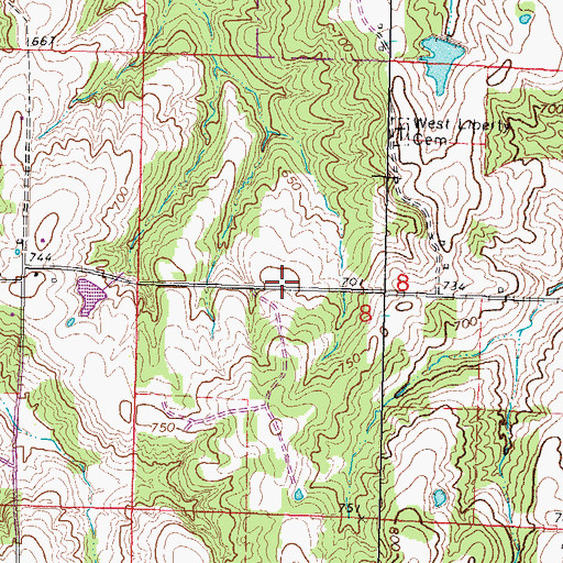 Topographic Map of Progress School (historical), IL