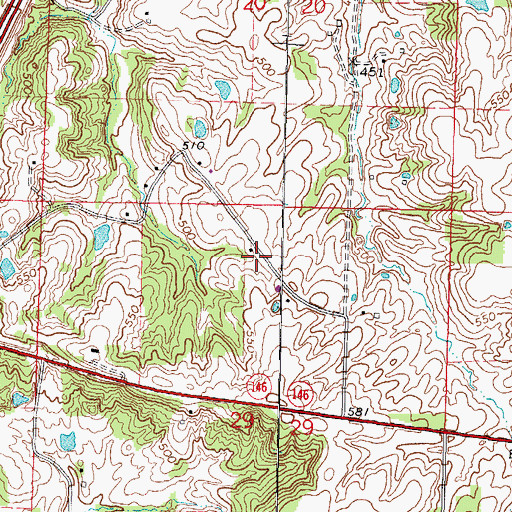 Topographic Map of Sivia School (historical), IL