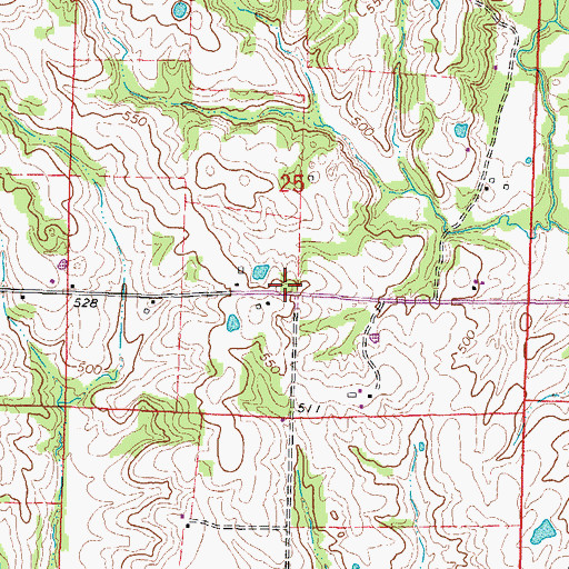 Topographic Map of Tygett School (historical), IL