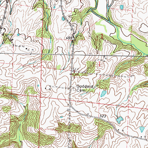 Topographic Map of Union Church (historical), IL