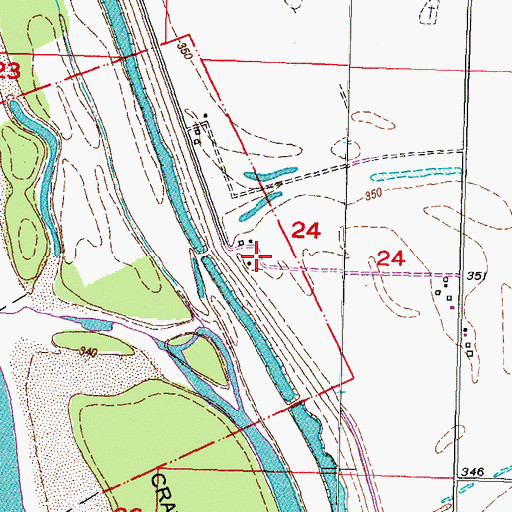 Topographic Map of Union Point, IL