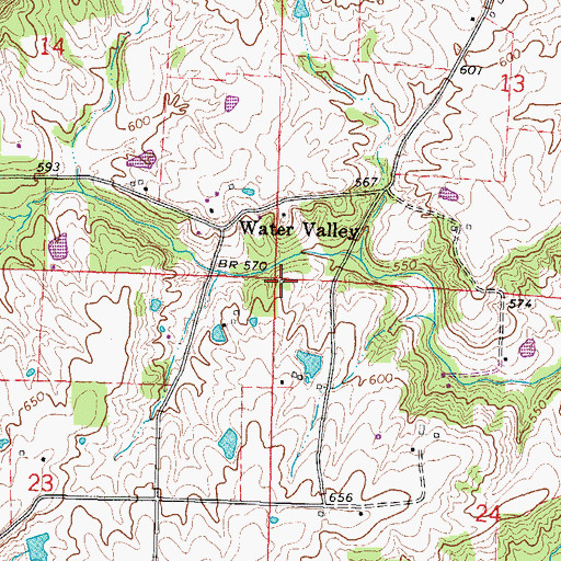 Topographic Map of Water Valley School (historical), IL