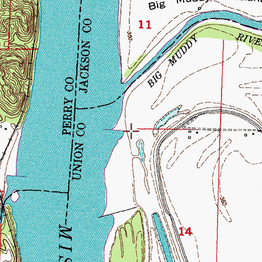 Topographic Map of Wilson Landing, IL