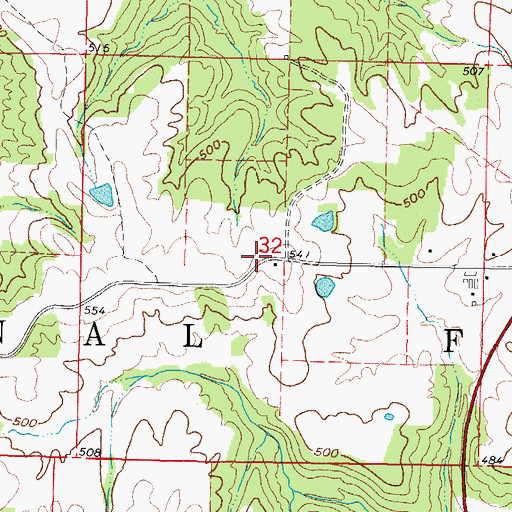 Topographic Map of Allard College (historical), IL