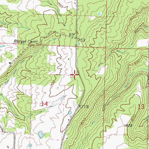 Topographic Map of Allen School (historical), IL