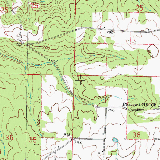 Topographic Map of Bolton School (historical), IL