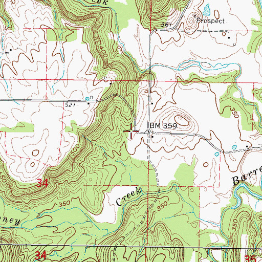 Topographic Map of Cave Spring School (historical), IL