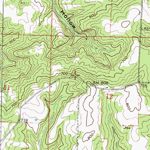 Topographic Map of Flat Rock School (historical), IL
