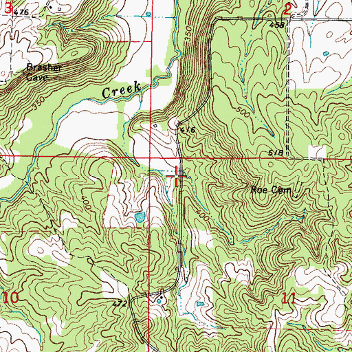 Topographic Map of Friendship School (historical), IL