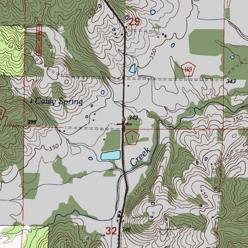 Topographic Map of Jacobs School (historical), IL
