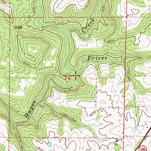 Topographic Map of Maynor Ford, IL