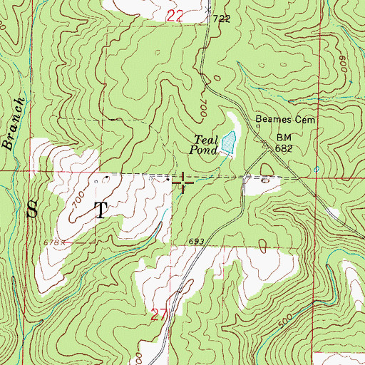 Topographic Map of Mount Carmel Church (historical), IL