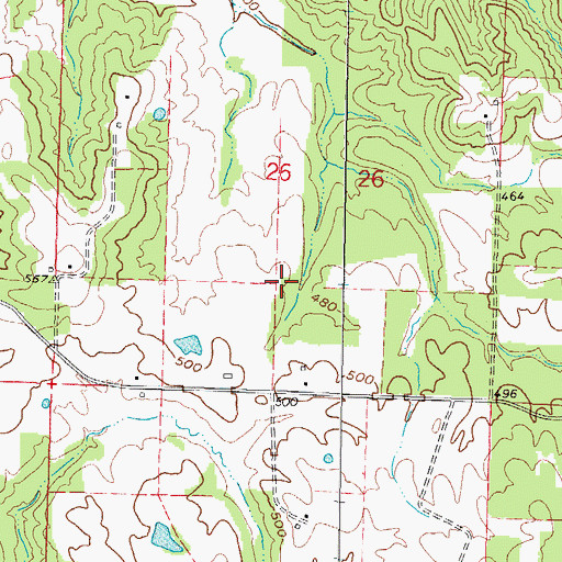 Topographic Map of Oak Grove School (historical), IL