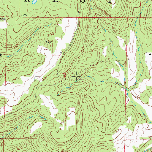 Topographic Map of Pleasant Valley School (historical), IL