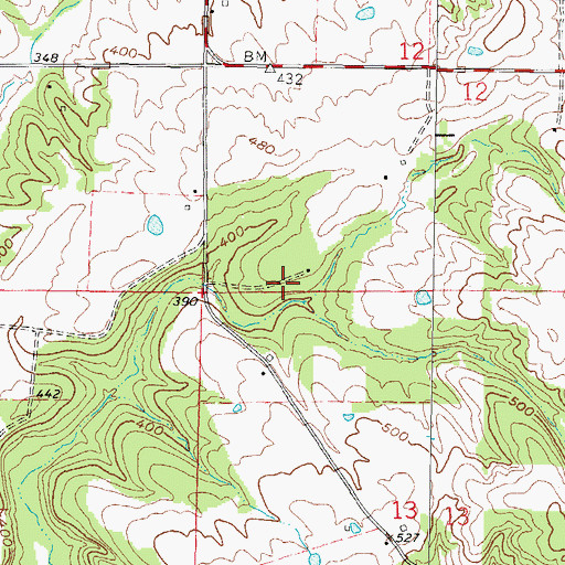 Topographic Map of Thompson School (historical), IL
