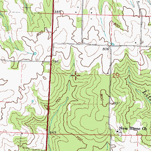 Topographic Map of William Shed School (historical), IL