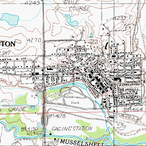 Topographic Map of Wheatland County Sheriff's Office, MT