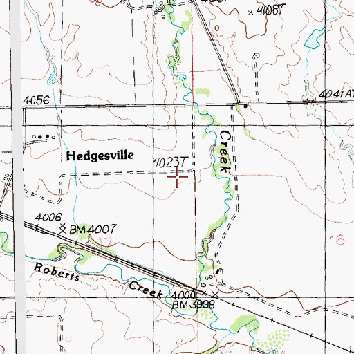 Topographic Map of Hedges Cemetery, MT
