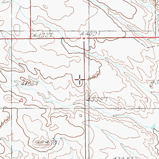 Topographic Map of Oka Cemetery, MT