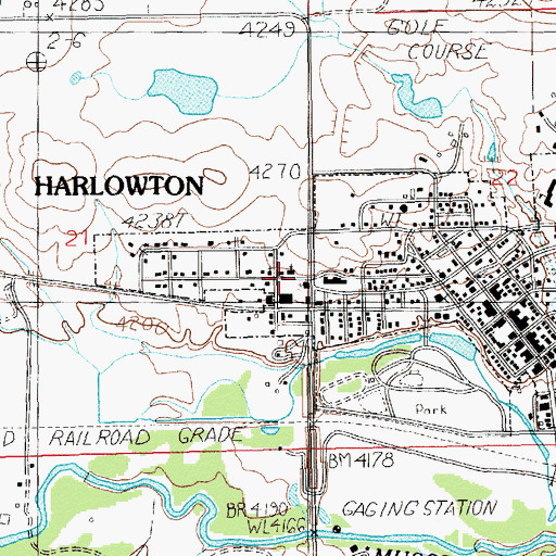 Topographic Map of Faith Chapel, MT