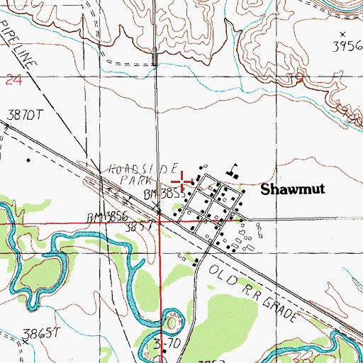 Topographic Map of Blessed Sacrament Mission, MT
