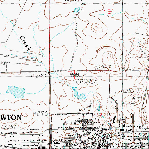 Topographic Map of Jawbone Creek Country Club, MT