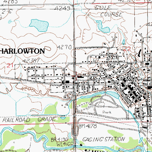 Topographic Map of Wheatland County Women, Infants and Children Hospital, MT
