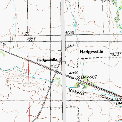 Topographic Map of Hedgesville School (historical), MT