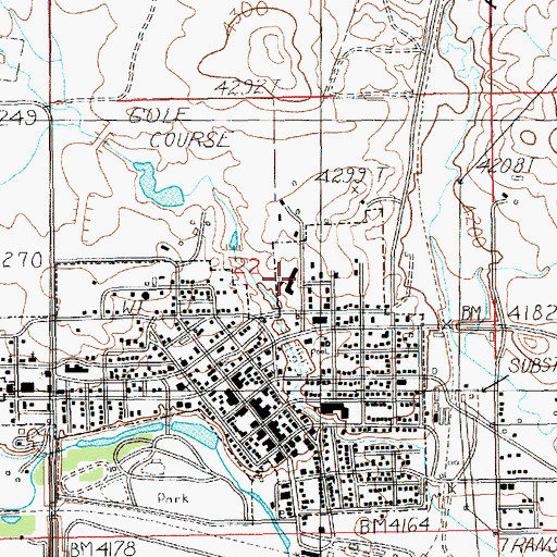 Topographic Map of Hillcrest Elementary School, MT