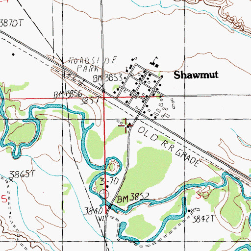 Topographic Map of United Methodist Church (historical), MT