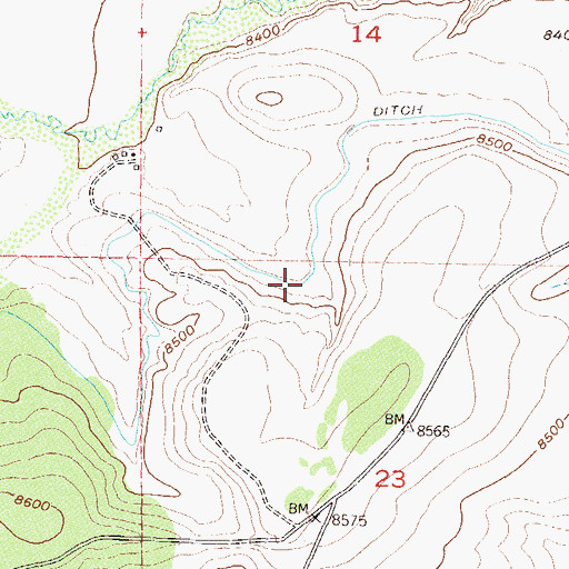 Topographic Map of Chapman Ditch, CO