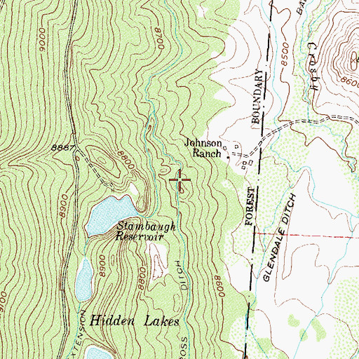 Topographic Map of Ross Ditch, CO