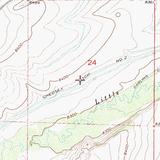 Topographic Map of Chedsey Ditch Number 2, CO