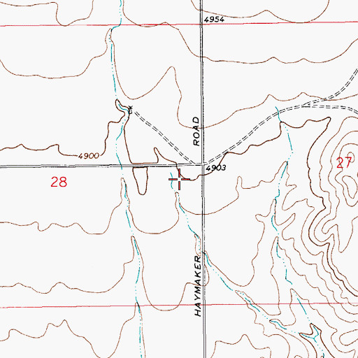 Topographic Map of Godfrey (historical), MT