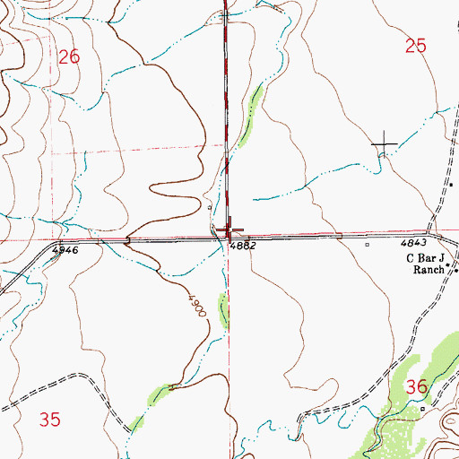Topographic Map of Big Elk (historical), MT