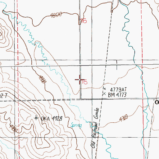 Topographic Map of Oka Post Office (historical), MT
