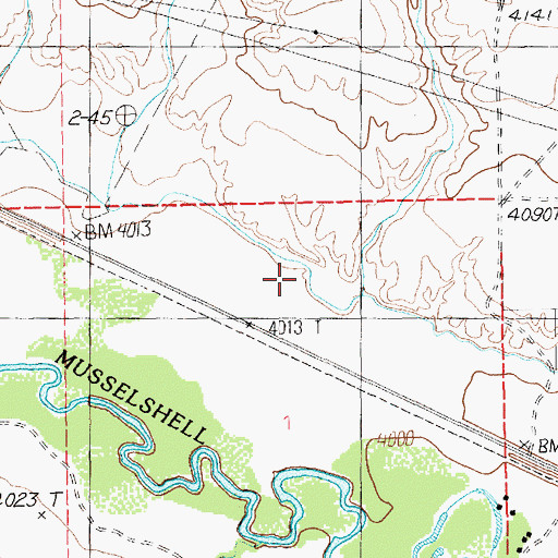 Topographic Map of Winnecook Ranch School (historical), MT