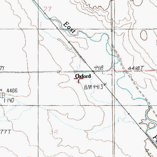 Topographic Map of Roberta (historical), MT