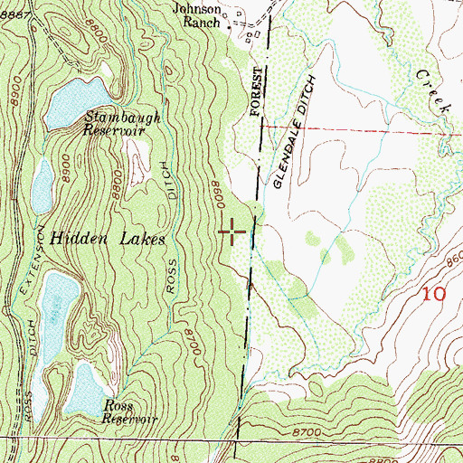 Topographic Map of Glendale Ditch, CO