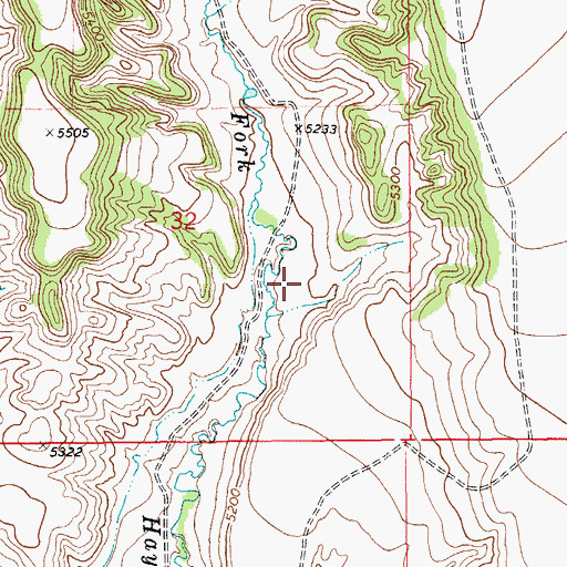 Topographic Map of Haymaker Post Office (historical), MT