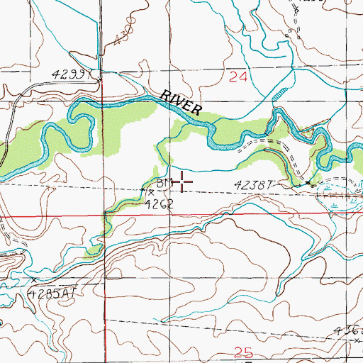 Topographic Map of Harlowton Junction (historical), MT