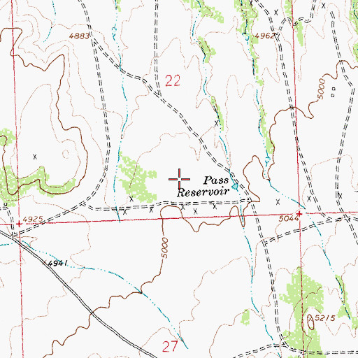 Topographic Map of Little Mountain Mine, WY