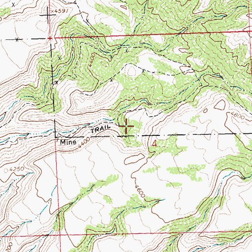 Topographic Map of Midnight Mine, WY