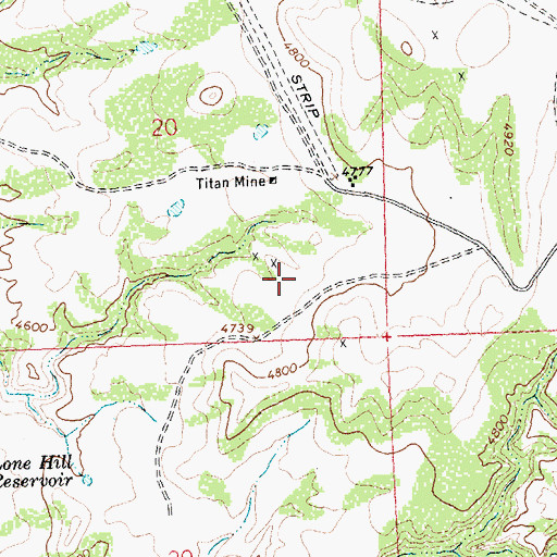 Topographic Map of Tri-pacer Number Four Mine, WY