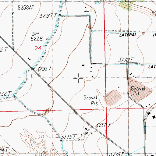 Topographic Map of Younglove Pit, WY