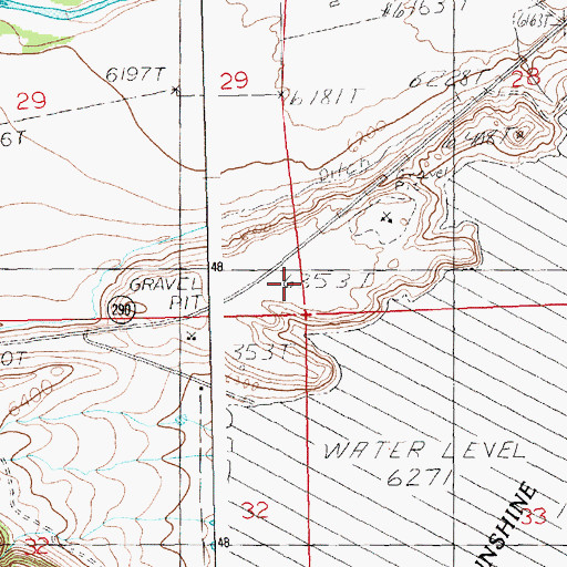 Topographic Map of Bennion Pit, WY